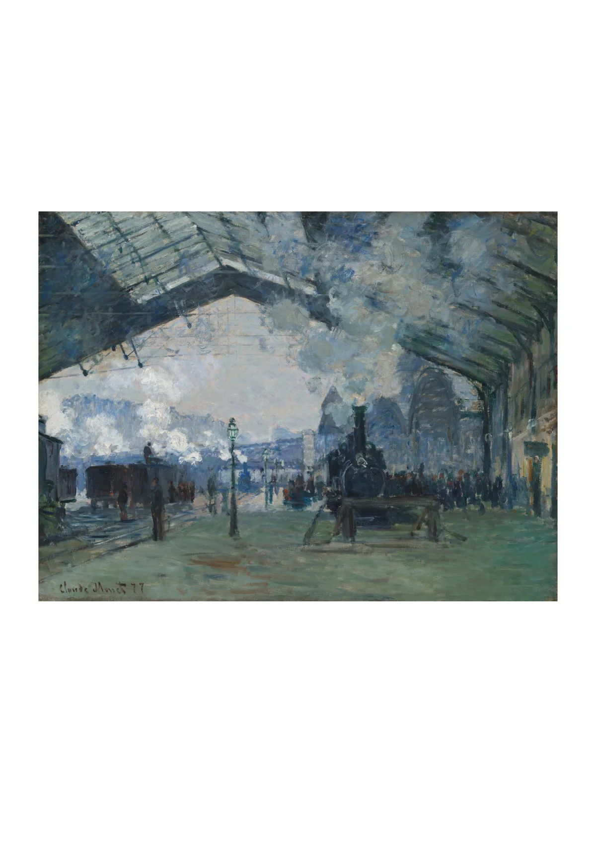 Affiche « Arrivée du train de Normandie, gare Saint-Lazare »