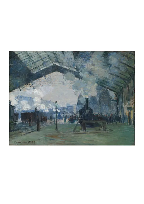 Affiche « Arrivée du train de Normandie, gare Saint-Lazare »