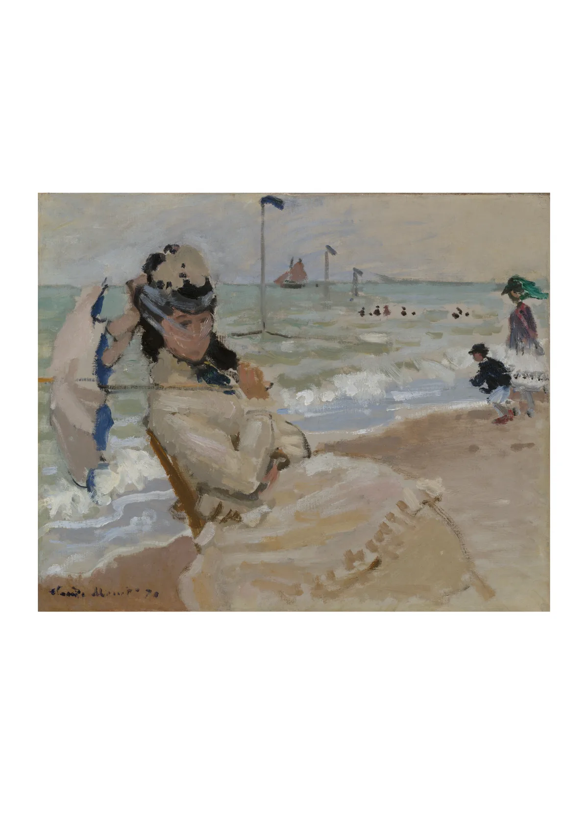 Affiche « Camille sur la plage à Trouville »
