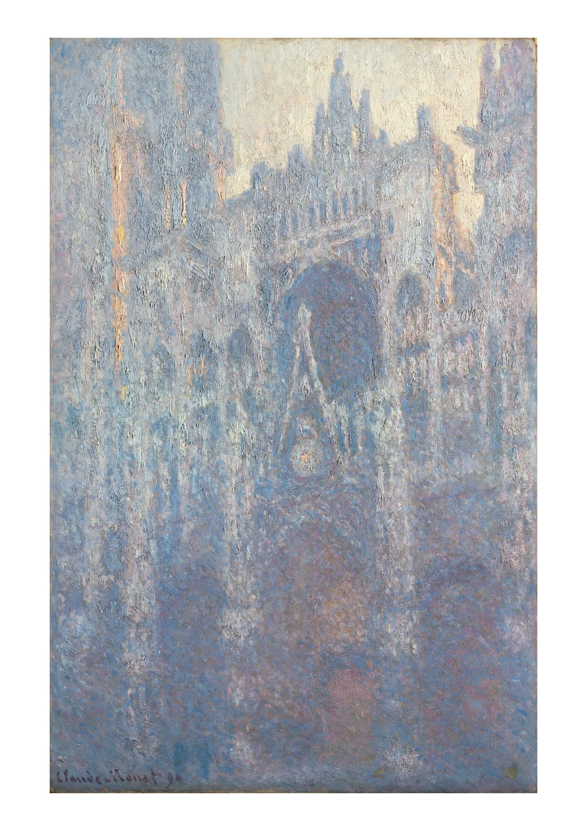 Affiche « La Cathédrale de Rouen, le portail, effet du matin »