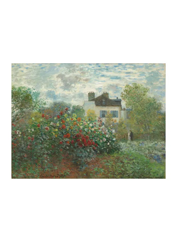 Affiche « Le Jardin de l’artiste à Argenteuil (Un coin de jardin avec dahlias) »