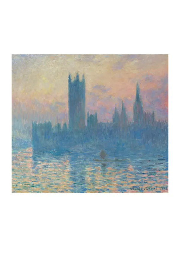 Affiche « Le Parlement, coucher de soleil »