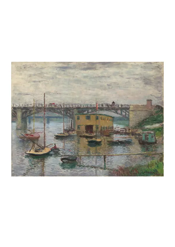 Affiche « Le Pont d’Argenteuil, temps gris »