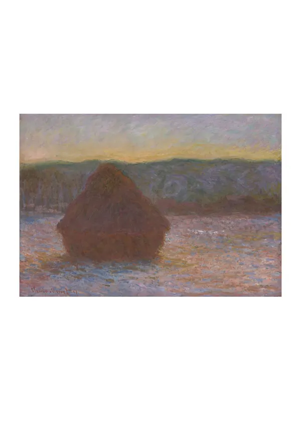 Affiche « Meule, dégel, soleil couchant »