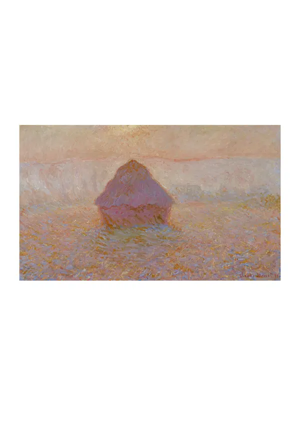 Affiche « Meule, soleil dans la brume »