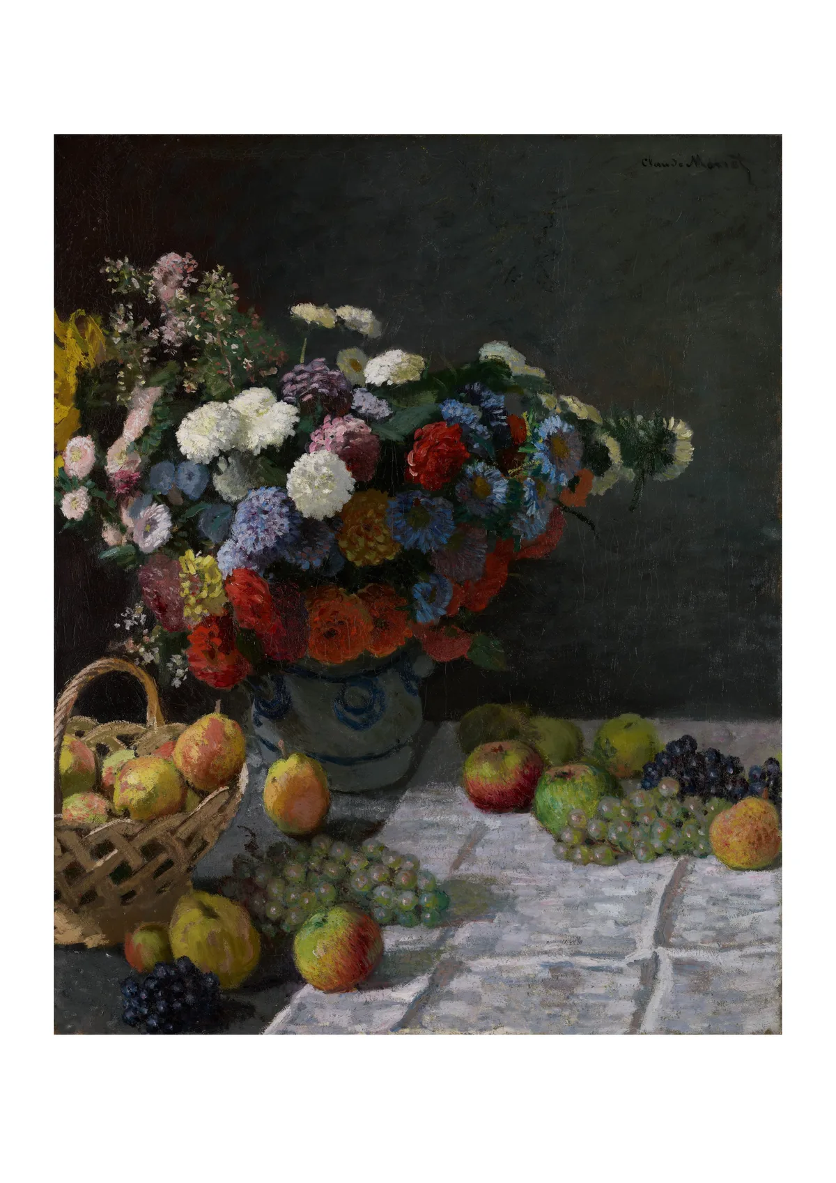 Affiche « Nature morte aux fleurs et aux fruits »