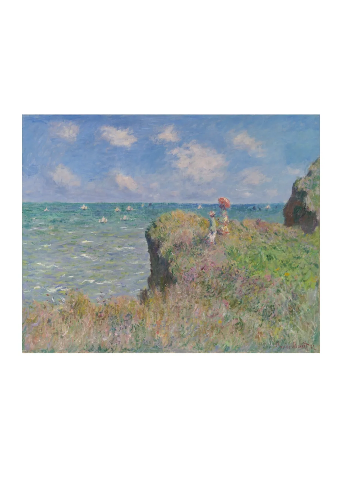 Affiche « Promenade sur la falaise, Pourville »