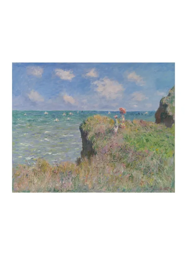 Affiche « Promenade sur la falaise, Pourville »