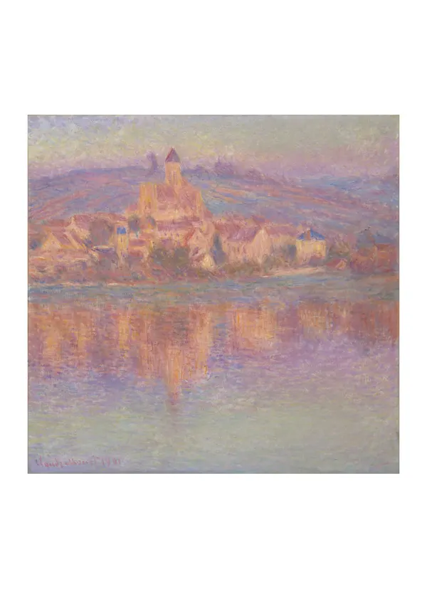 Affiche « Vétheuil au soleil couchant »