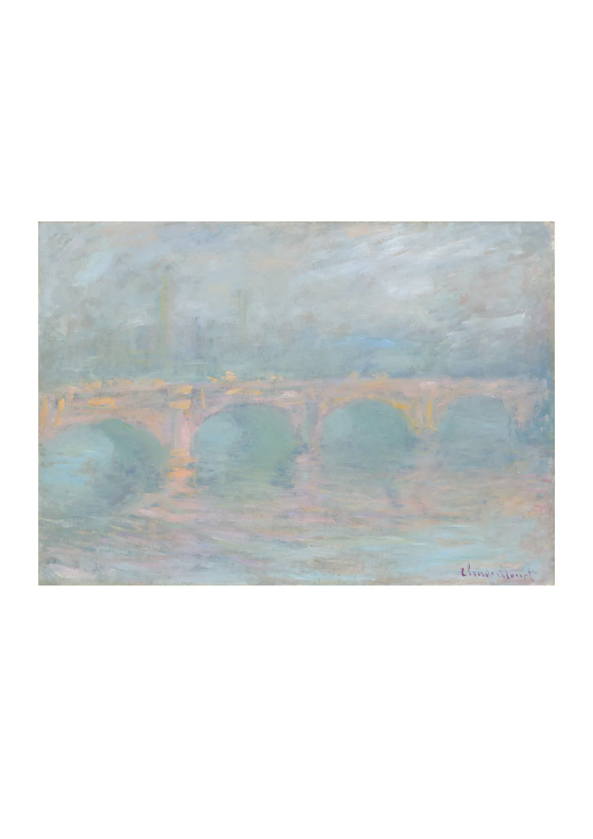 Affiche « Waterloo Bridge, Londres, au coucher du soleil »