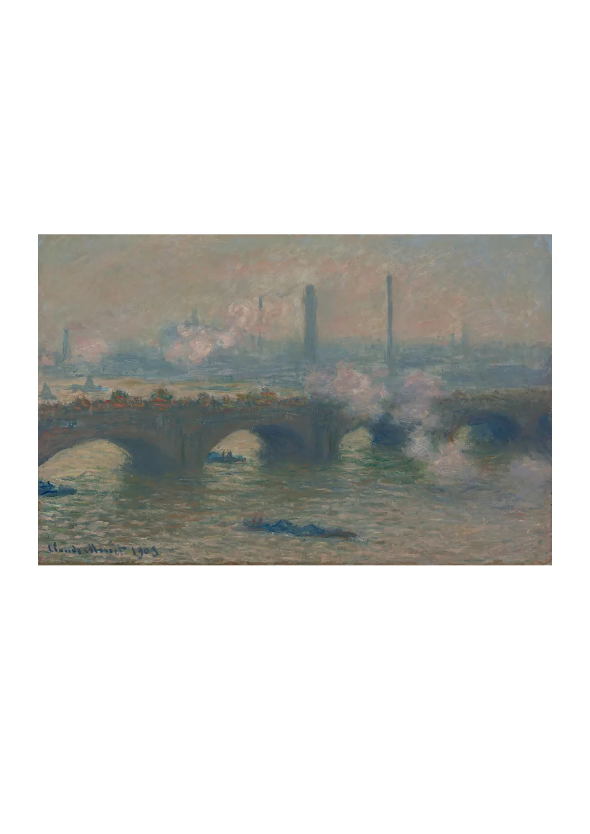 Affiche « Waterloo Bridge, temps gris »
