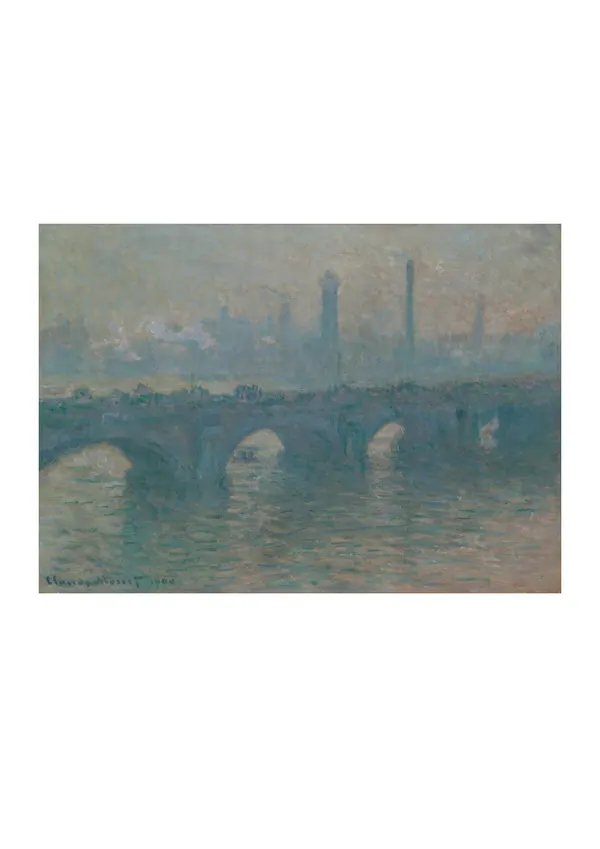Affiche « Waterloo Bridge, temps gris »