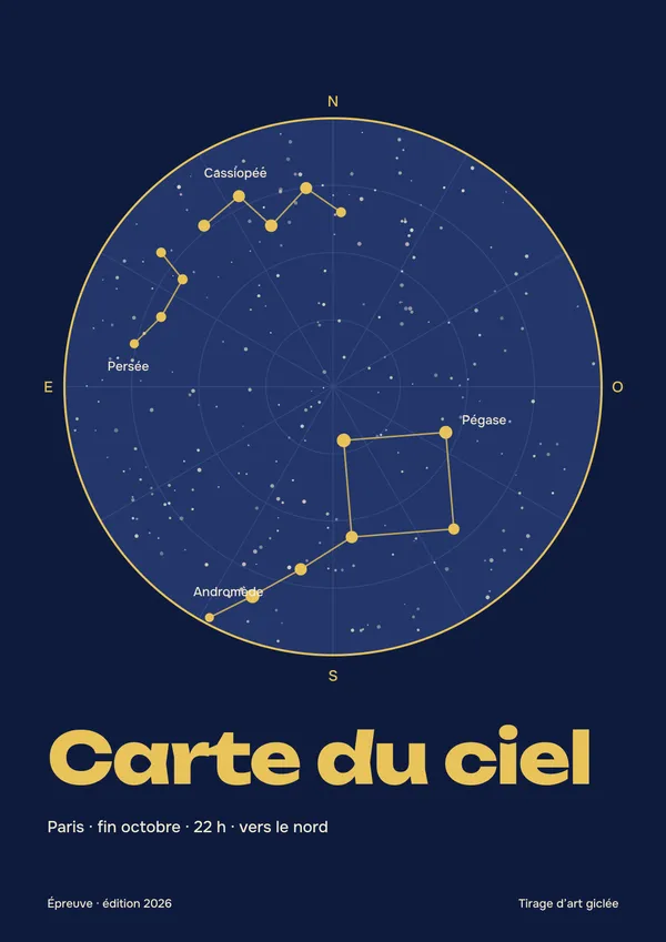 Affiche « Carte du ciel »