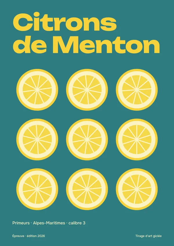 Affiche « Citrons de Menton »