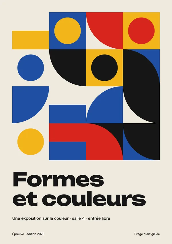 Affiche « Formes et couleurs »